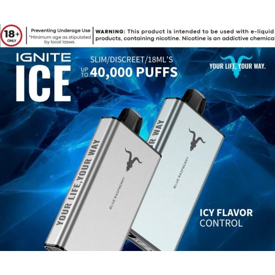 سحبة اجنايت 40 الف (50 نيكوتين) | IGNITE 40k Puffs Disposable Vape 50MG