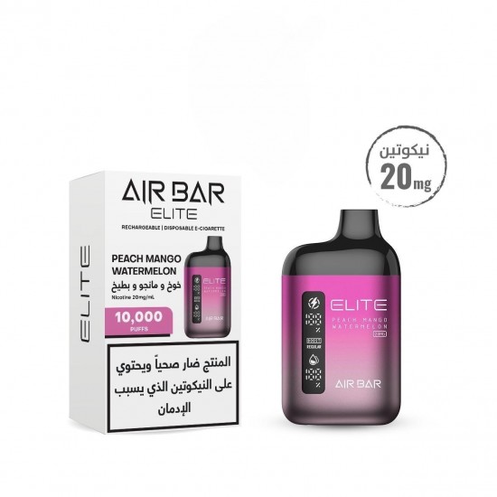 سحبة إير بار إليت 10k موش | AIR BAR ELITE 10,000 PUFFS 20mg DISPOSABLE VAPE