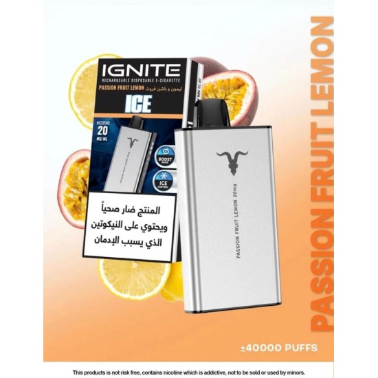 سحبة اجنايت 40 الف (20 نيكوتين) | IGNITE 40k Puffs Disposable Vape 20MG