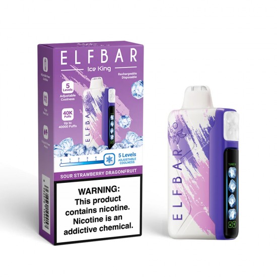 سحبة الف بار ايس كينج 30 الف (20 نكوتين) | ELFBAR Ice King 30K 2% Disposable Vape Kit