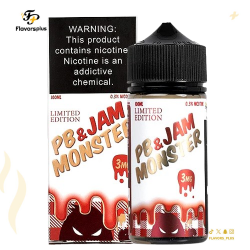 نكهة جام مونستر فراولة وزبدة الفستق | JAM MONSTER PB & Strawberry 100ML