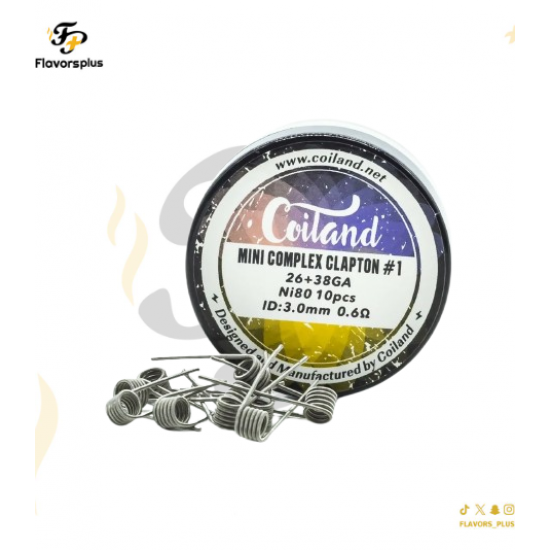  ميني كويلات جاهزة الين Ni80 كويلاند | Coiland Mini Complex Clapton #1 Ni80 Pre-built Coils