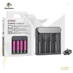 شاحن بطاريات رباعي من شركة ايفست | EFEST SLIM K4 CHARGER