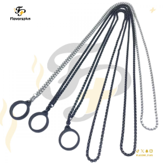 تعليقة سحبة سيجارة سلسال حديد | Vape PEN metal lanyard with silicone ring