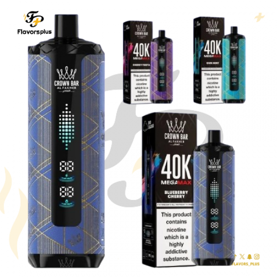 الفاخر كراون بار ميجا ماكس 40K شفطة | Mega Max 40000 Puffs Al Fakher 6mg