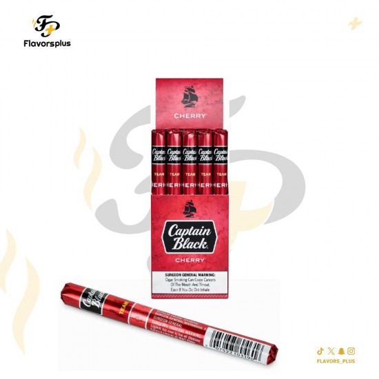 سيجار كابتن بلاك شيري | سيقار كابتن بلاك كرز مقاس كبير | CAPTAIN BLACK cherry Cigars 25 Cigarillos