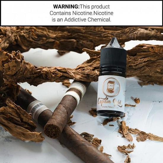 نكهة كابتن قولد كريمي سيجار سولت 30 مل | Captain gold creamy tobacco cigar salt nic 30 ml 