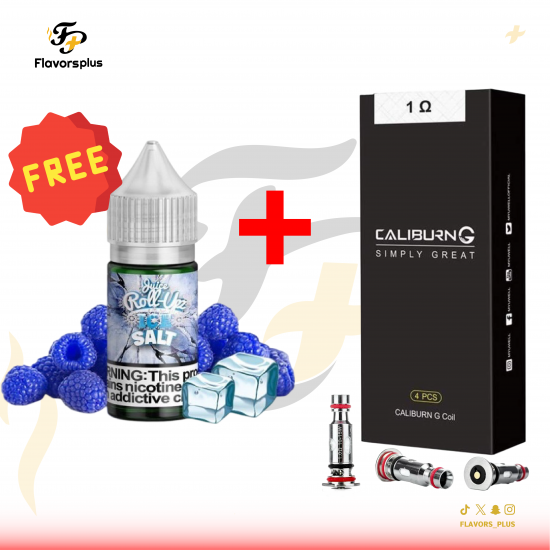  كويلات كاليبورن جي | GALIBURN G Coils 1.0Ω + نكهة رول ابز توت ايس مجانا | ROLL UPZ Blueberry Raspberry ICE 30ML FREE