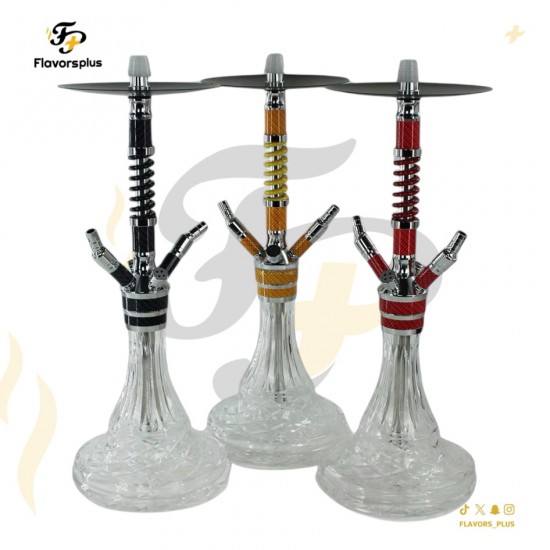 شيشة حلزوني كاربون فايبر ستايل | Spiral Carbon Fiber Hookah
